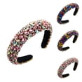 thumbnail image 3 of Helii Luxury Shiny Rhinestone Headband for Women, Comfortable Sponge Hair Hoop for Party Daily Wear, 3 of 4
