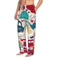 thumbnail image 6 of Yiaed London Symbols Print Men's Lounge Pants, Loose PJ Bottoms, Long Pajama Pants for Men-X-Large, 6 of 6