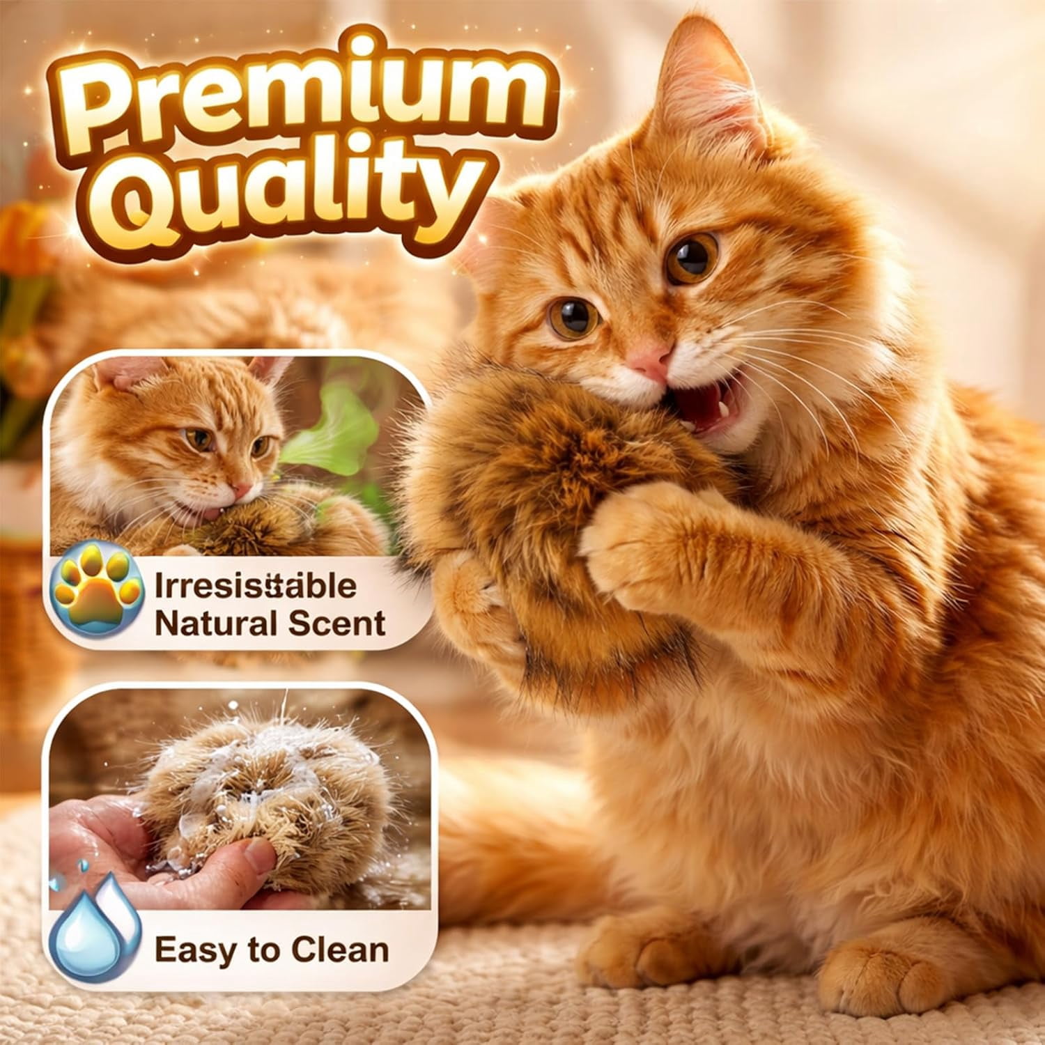 2026 New Cat Toy Faux Rabbit Fur Ball, Soft Rabbit Fur Catnip Balls,Fluffy Catnip Toy for Indoor Cats,Washable & Fun to Chase for Exercise and Bonding (#9)