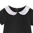 thumbnail image 7 of Splozh Toddler Girl Summer Dress Kids Toddler Baby Girl Spring Summer Short Sleeve Dress Casual Dresses for Holiday School Black,9-10 Years, 7 of 7