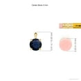 thumbnail image 3 of ANGARA Natural Classic Round 1 ct Blue Sapphire Solitaire Pendant in 14K Yellow Gold for Women (Size-6mm) | September Birthstone, Anniversary, Jewelry Gift for Women | Natural Blue Sapphire Necklace, 3 of 8