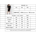 thumbnail image 6 of AURA Off Shoulder Bodycon Knit Midi Dress High Waist Slit Long Sleeve Solid Black S-XL, 6 of 6