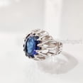 thumbnail image 2 of Natural Blue Sapphire Ring, Blue Sapphire Hydro Ring, September Birthstone, Silver Jewelry, 925 Silver Ring, Designer Mens Ring, Arabic Design, Ottoman Style Ring, Christmas, Turkey Mens Signet Ring, 2 of 9