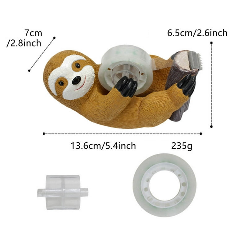 Weloille Sloth Tape Cutter Tape Dispenser With Tape For Kids School Office  Stationery Supplies 