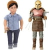 Franco 18 inch Non-posable Boy Regular Fashion Doll + The Black Series The Armorer Toy 6-Inch Scale The Mandalorian Collectible Action Figure, Pack of 2
