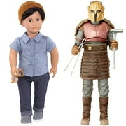 Franco 18 inch Non-posable Boy Regular Fashion Doll + The Black Series The Armorer Toy 6-Inch Scale The Mandalorian Collectible Action Figure, Pack of 2