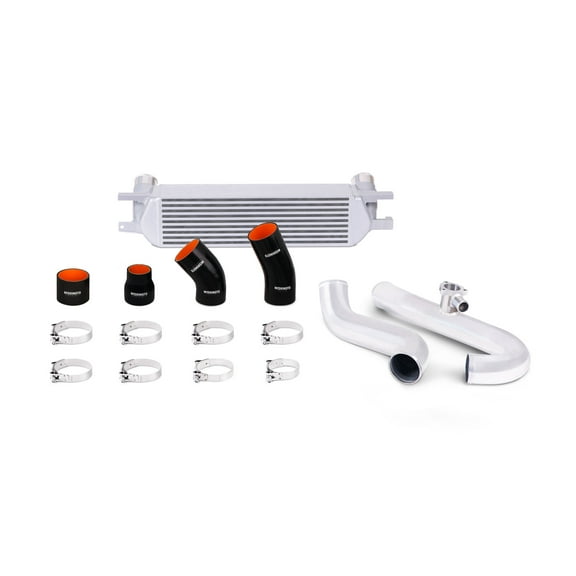 Mishimoto MMINT-MUS4-15KPSL Performance Intercooler Kit Compatible With Ford Mustang EcoBoost 2015-2023 Silver