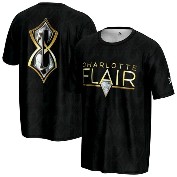 Men's ProSphere Black Charlotte Flair Tonal T-Shirt