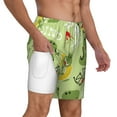 thumbnail image 3 of Balery Cute Dinosaurs Cartoon Mens Swim Trunks Swim Shorts for Men Quick Dry Inseam Beach Shorts with Compression Liner Pocket-3X-Large, 3 of 9
