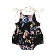 thumbnail image 6 of Franhais Baby Girl’s Casual Suspender Jumpsuits Fashion Flower Print Bow Lace-Up Triangle Romper, 6 of 6