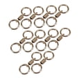 thumbnail image 1 of Accesorios de llavero de llavero de doble anillo de 10 piezas Clip de llave multipropósito para collares de conector de cadena pequeña pulseras Oro, 1 of 8