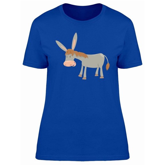 Cool Happy Donkey Cartoon Tee Women's -Image by Shutterstock