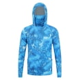 thumbnail image 4 of XINPING Men's UPF 50+ Sun Protection Hoodie Camo Lightweight Long Sleeve Breathable Fishing Shirt Loose Fit With Adjustable Drawstring Outerwear, 4 of 5