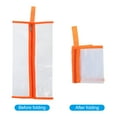 thumbnail image 4 of Unique Bargains Shoe Bags for Travel, Foldable Transparent Shoes Pouch, Orange 3 Pack, 4 of 6