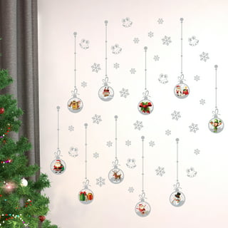 Walplus Matt Gold Silver Christmas Ornaments Wall Stickers Home Decor - Bed  Bath & Beyond - 31830719