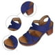 thumbnail image 5 of WILLBEST Sandalias De Playa Para Mujer, Zapatos De Verano Lisos Con Velcro, Informales, Con Punta Abierta Y Tacones Cuadrados, Cómodos, Para Playa, 5 of 7