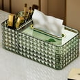 thumbnail image 3 of Caja para pañuelos y organizador de escritorio, caja rectangular para pañuelos, exquisita caja de pañuelos acrílica, gafas con control remoto, caja de almacenamiento multifuncional para pañuelos, 3 of 5