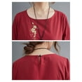 thumbnail image 3 of Robe Ample pour Femmes avec Poches Manches Courtes Robe Décontractée de Vacances, 3 of 8