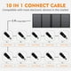 thumbnail image 4 of Panel solar de 60 W para estación de energía portátil, panel solar plegable con salida de 12-18 V CC/USB QC3.0/USB C, panel solar portátil (10 adaptadores de CC intercambiables) paneles solares para c, 4 of 5