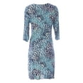 thumbnail image 2 of MIRACLEBODY  by Miraclesuit Women's Marilyn Stretch Dress Sz Small Turquoise, 2 of 3