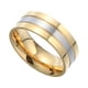 thumbnail image 1 of Minnieouse Anillo de moda con ranuras de titanio y acero, bandas de boda redondas de moda mate, anillos exquisitos, accesorios de ropa, regalos de Accesorios de disfraces Oro 8 #, 1 of 6
