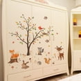 thumbnail image 5 of decalmile Calcomanías de pared de bosque Animales Árbol Búho Zorro Ciervo Pegatinas de pared Dormitorio infantil Bebé Guardería Decoración de pared, 5 of 5