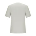 thumbnail image 4 of Ohufall Men's Short Sleeve T Shirt Casual Solid Color V-Neck Tops Tee Shirts Fitness Workout Pullover Shirts with Pocket, 4 of 5