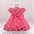 thumbnail image 5 of Toddler Girls Lace Dresses Elegant Flower Dress Puff Sleeve Wedding Party Princess Dress Flower Children Dresses Wedding Dresses, 5 of 7