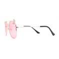 thumbnail image 3 of Kids Size Girls Butterfly Metal Jewel Pin Aviator Sunglasses Gold - Pink, 3 of 4