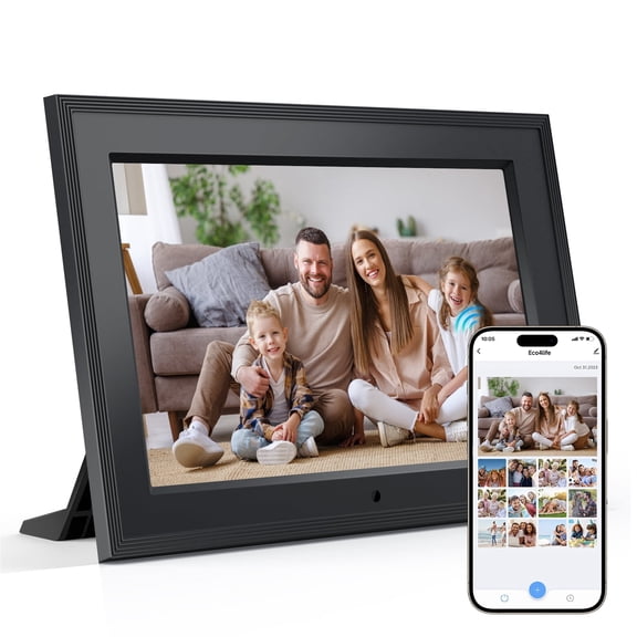 7 Inch WiFi Digital Picture Frame, Electronic Photo Frame with App Control, IPS Display 1024x600, Up to 256GB Storage, Ideal Gifts for Parents, Kids, Friends