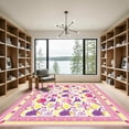 thumbnail image 2 of ODIKA 8'x10' Machine Washable Non-Slip Area Rug, Kawaii Pink High Traffic Rug, Pink, 1021936, 2 of 7
