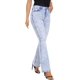 thumbnail image 4 of Jeans acampanados para mujer Jeans acampanados elásticos de talle alto Pantalones de mezclilla azul rasgados clásicos270-blue2, 4 of 5