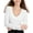 Bright White, variant on Juniors' V-Neck Long-Sleeve Bodysuit Bright White S