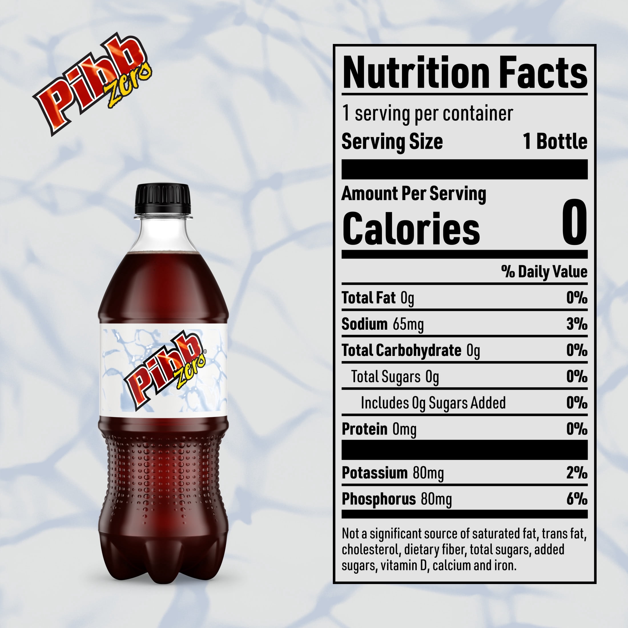Pibb Diet Zero Sugar Spicy Cherry Soda Pop, 20 fl oz Bottle