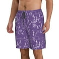 thumbnail image 2 of Naloa Lavender Flowers Men's Beach Shorts, Surfing shorts, Swim trunks, Quick Dry Swim Trunks for Surfing Beach Fun - XX-Large, 2 of 9
