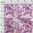 thumbnail image 1 of oneOone Viscose Chiffon Purple Fabric Leaves & Floral Artistic Craft Projects Decor Fabric Printed By The Yard 42 Inch Wide, 1 of 4