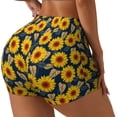 thumbnail image 2 of Naloa Sunflowers Biker Shorts for Women Seamless Scrunch Short Women’s Yoga Shorts for Gym Running Sport Shorts - Small, 2 of 9