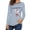 Blue, variant on Womens Tops 2026 Long Sleeve Shirts Crewneck T Shirt Colorful Stripes Clown Graphic Print Casual Tee Tops