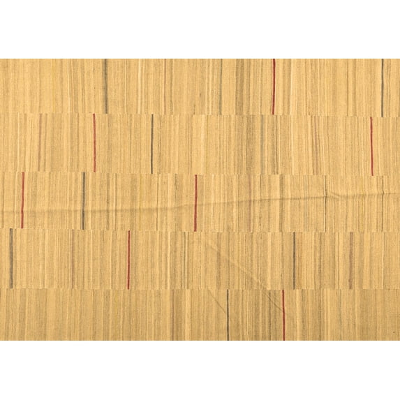 Ahgly Company Indoor Rectangle Abstract Brown Contemporary Area Rugs, 2' x 4'