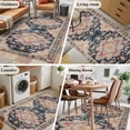 thumbnail image 5 of Area Rug 3x5 Ft, Vintage Boho Non Slip Area Rugs for Bedroom, Middle Century Western Geometric Abstract Art Washable Low Pile Accent Carpet for Indoor Kitchen Nursery Dining Room Office Front Door, 5 of 9