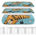 thumbnail image 2 of HAHDAXIA Tiger Cute Pattern Bedding Solid Comforter Set for All Seasons,3 Pieces(1 Comforter+2 Pillowcases),Soft Microfiber Bedding Set Twin(86"x70"), 2 of 7