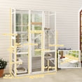 thumbnail image 3 of PawHut Enclos Extérieur pour Chat Catio avec 6 Plateformes Sautantes, Blanc, 3 of 10