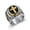 Gold, variant on Gold Cross Ring with Praying Hands, Unique Statement Piece Size: 10
