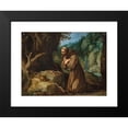 thumbnail image 2 of Paul Bril 24x19 Black Modern Framed Museum Art Print Titled - Saint Francis of Assisi in Meditation, 2 of 5