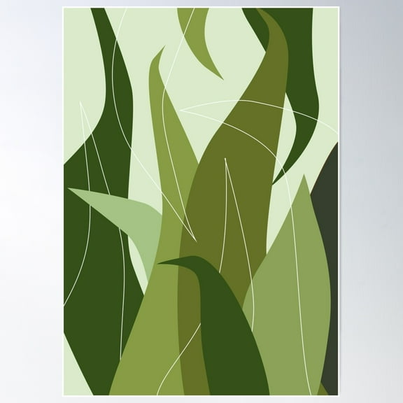 Dancing Leaves Poster Wall Art, Modern Wall Decor For Living Room Bedroom, 8x12 UNFRAMED