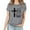 Gray, variant on HOMBOM Yellow Cute Easter Tops for Women Crew Neck Short Sleeve Easter Print T-shirt Trendy Tops for Women 2024 M