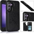thumbnail image 3 of Phone Case for Samsung Galaxy S23 FE 5G with Tempered Glass Screen Protector and Card Holder Wallet Cover Stand Flip Leather Cell Accessories S 23 FE S23FE5G S23FE 23S G5 Women Men Black, 3 of 13
