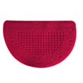 thumbnail image 1 of Semicircle Doormat, Polyester Fiber Dustproof Floor Mat, Strong Absorbent, Non-Slip, for Outdoor and Indoor, Dark Red, 48 x 78 cm, 1 of 3