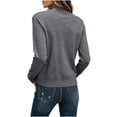 thumbnail image 6 of Lutiedan Cardigan Sweaters for Women Long Sleeve Button Down Cardigan Casual V Neck Fall Cardigan Tops,Dark Gray, 6 of 7
