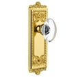 thumbnail image 3 of Grandeur Winpro_Psg_234 Windsor Solid Brass Rose Passage Door Knob Set - Bronze, 3 of 7